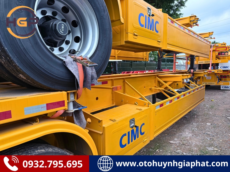 Hàng sẵn - Rơ mooc xương Cimc Huajun 2 dí 40 feet mới