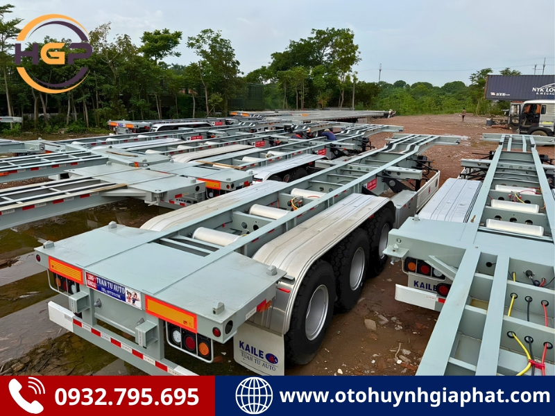 Sơ mi rơ mooc cổ cò KAILE 45 feet tự trọng nặng