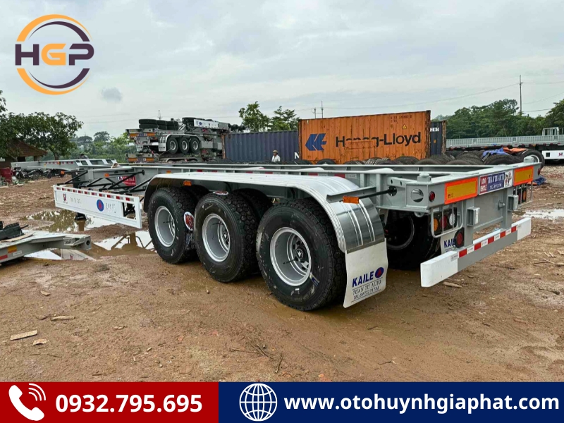 Rơ mooc cổ cò KAILE 45 feet xác nặng 6.8 tấn - Siêu cứng cáp
