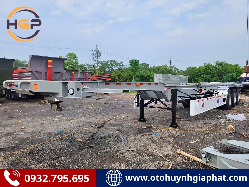 Hàng sẵn - Rơ mooc cổ cò KAILE 45 feet xác nặng 6.8 tấn