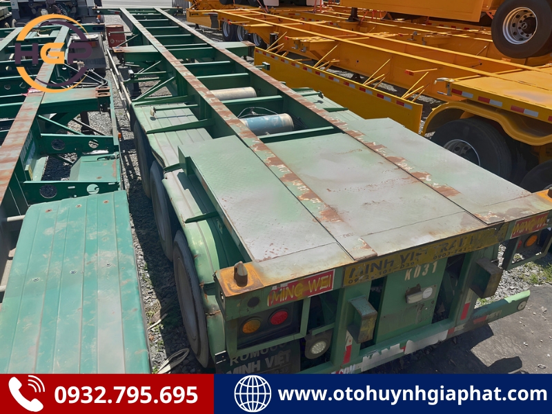 Thanh lý mooc xương Mingwei 3 trục 40 feet 2023 cũ