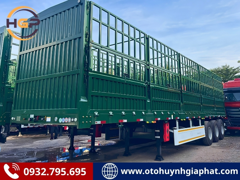 Sơ mi rơ mooc lồng khung mui XINHONGDONG cao 4m - Tự trọng nặng
