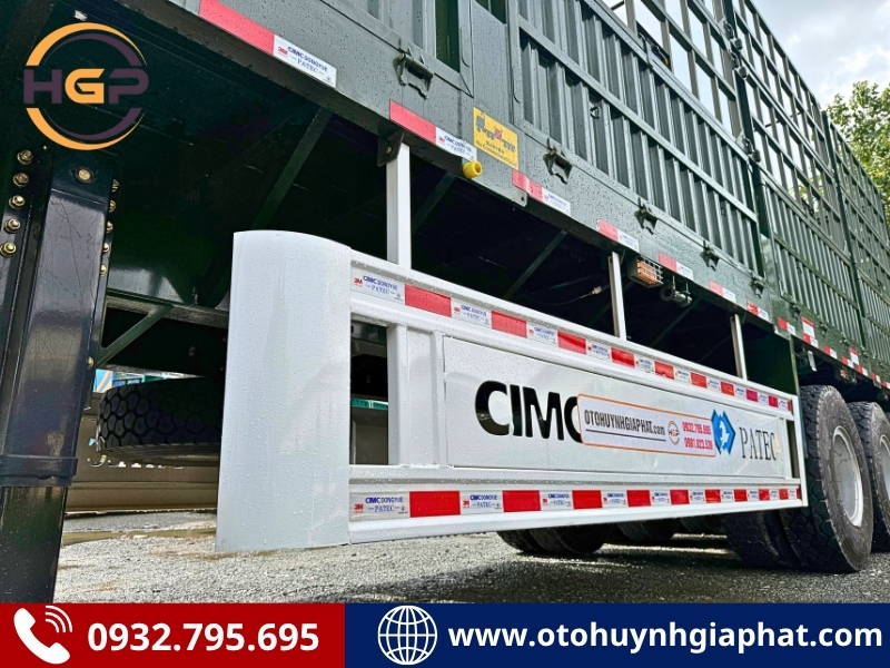 Cảng chắn hông của mooc lồng CIMC Dongyue nặng 9 tấn cao 4m