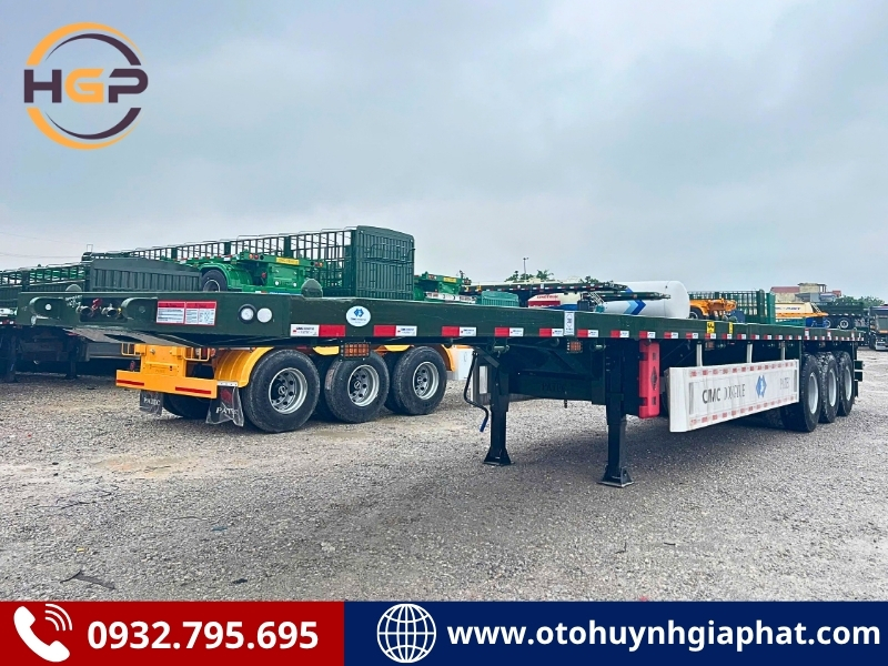 Hàng sẵn - Rơ mooc sàn CIMC PATEC 45 feet 3 trục 12.00R20