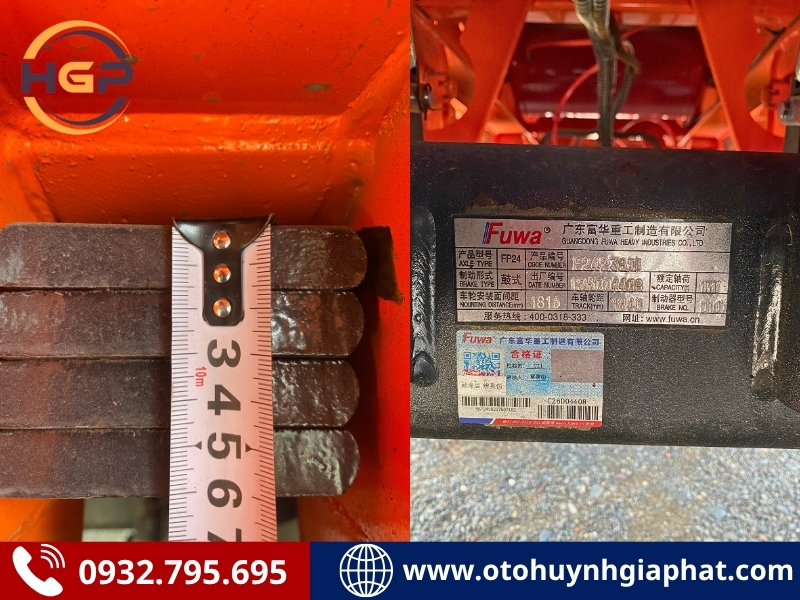 Lá nhíp + trục của mooc cổ cò 45 feet Cimc Huajun xác nặng