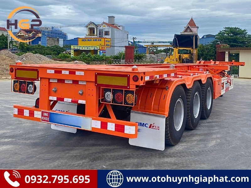 Hàng sẵn - Rơ mooc cổ cò 45 feet CIMC HUAJUN tự trọng nặng