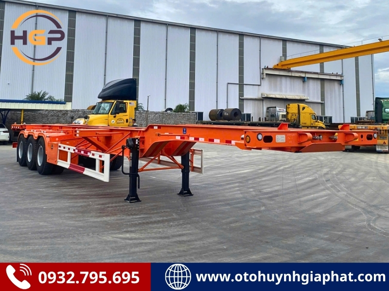 Rơ mooc cổ cò 45 feet CIMC HUAJUN tự trọng nặng