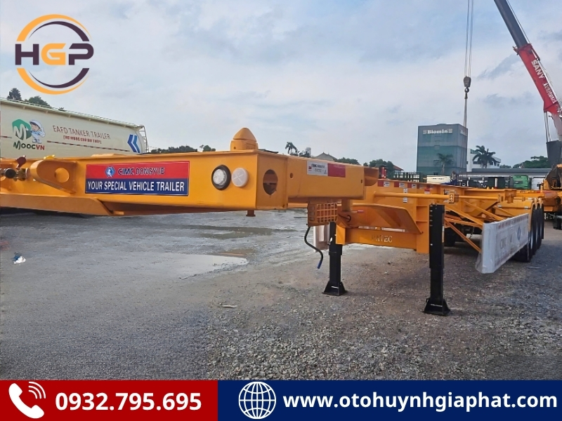 Giá bán của rơ mooc xương Cimc Patec 45 feet xác nặng