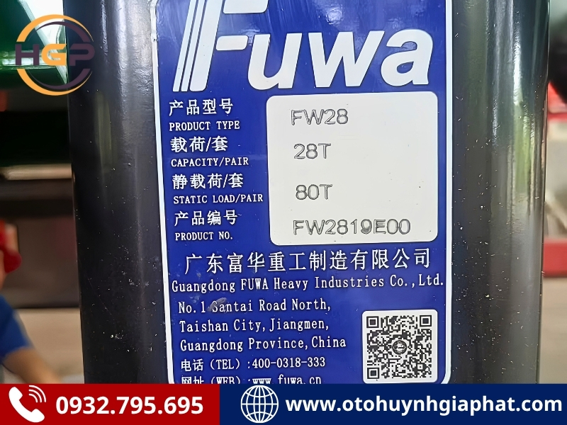 Trục Fuwa của mooc lửng mở bửng FUSHI
